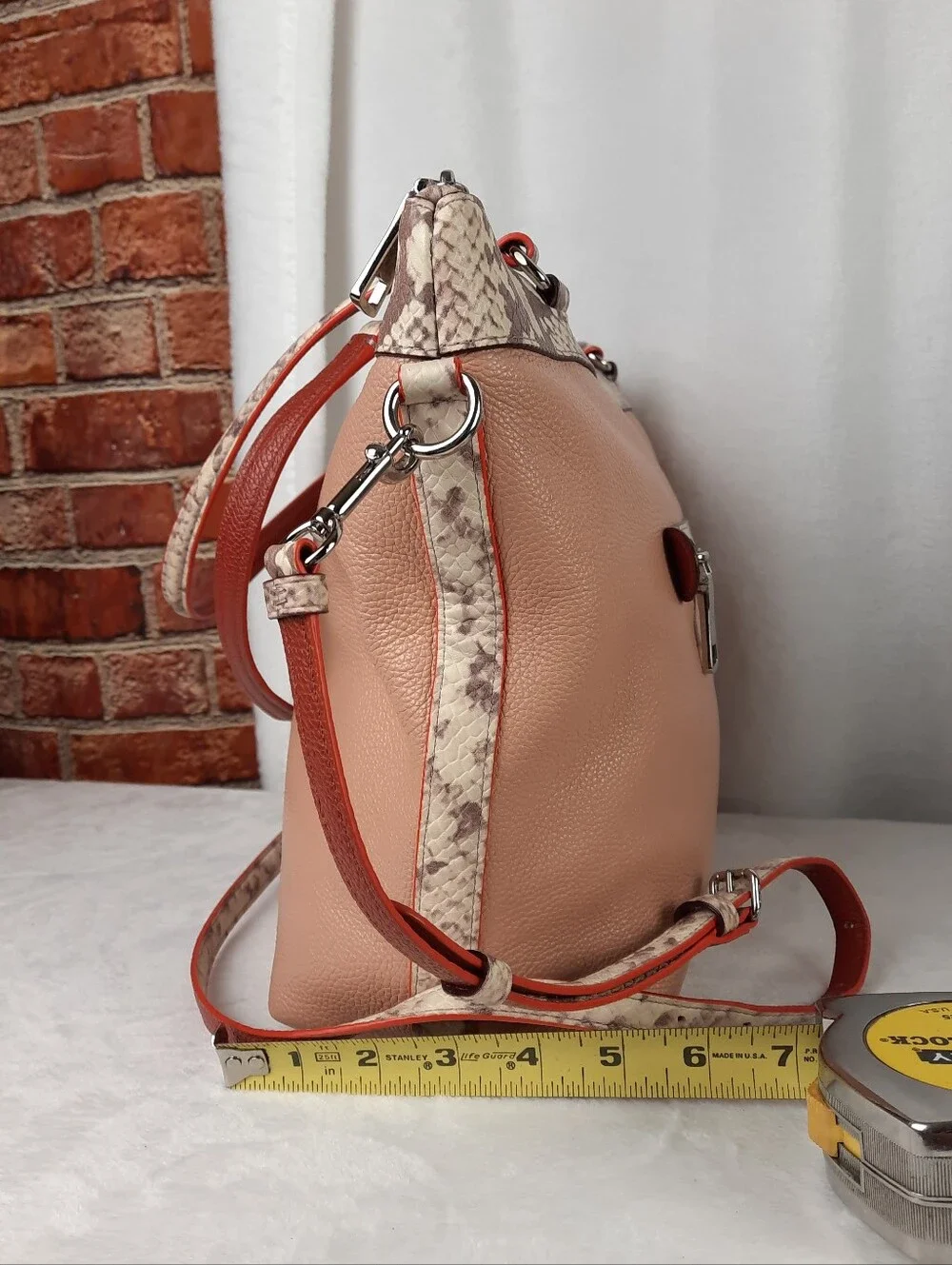 Coach Tyler Large Zip Top Leather Tote Nude Beige F11759 - Excellent!